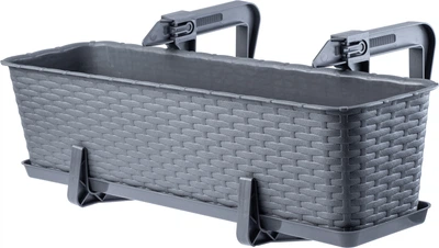 Skrzynka balkonowa z uchwytami Kadax Frette K2879 Grafit