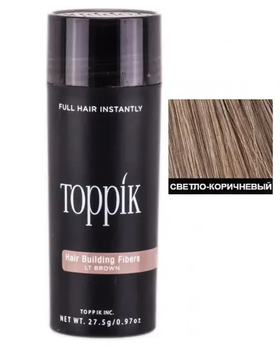 Камуфляж для волосся Toppik Hair Building Fibers Light brown пудра 27,5 г