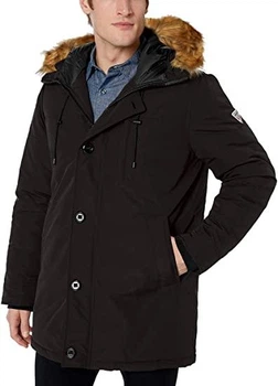 Куртка GUESS mens Heavyweight Hooded Parka Jacket L