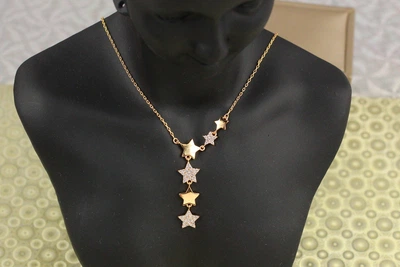 Цепь Xuping Jewelry с подвесными звездами 40 см золотистая
