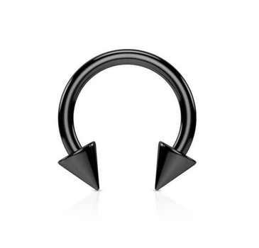 Циркуляр (подкова) из стали с шипами Asteel для септума, хряща уха 12 мм