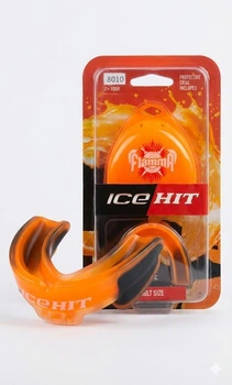 Капа боксерская IceHit двухслойная термопластичная для бокса, ММА, карате и единоборств Взрослая (от 11 лет) оранжевая