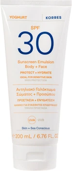 Солнцезащитная эмульсия для лица и тела Korres SPF 30 с йогуртом 200 мл (5203069128721)