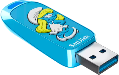 Pendrive SanDisk Smurfs Edition 256GB USB 3.2 Cyan (SDCZIS-256G-G46)