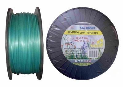 Жилка для триммера "ЗВЕЗДА" Ø= 2,4 мм, l= 400 м (бобина) VIROK (10V004)