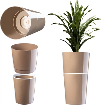 Круглий квітковий горщик Kadax 25 x 46 см Бежевий (K1105)