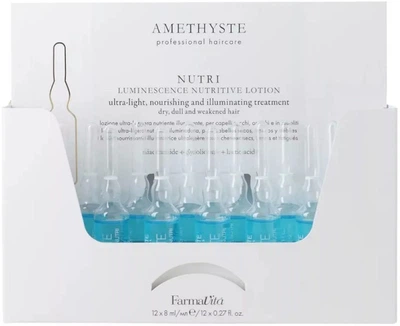 Лосьон для питания и блеска для сухих тусклых и ослабленных волос Farmavita Amethyste Nutri Luminescence Lotion 12x8 мл