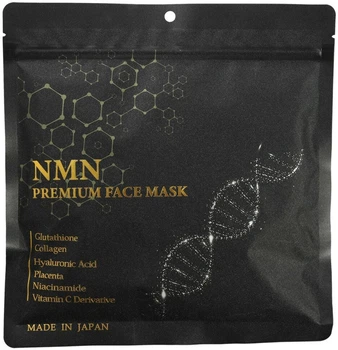Тканевая маска с NMN и глутатионом Kor Japan NMN Premium Face Mask 30 шт (4580698816580)