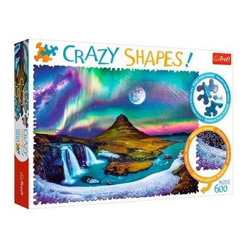 Пазлы 600 эл Crazy Shapes. Звездное сияние над Исландией Trefl 11114