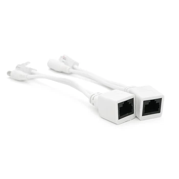 POE инжектор пассивный (пара) 802.3at (30Вт) с портами Ethernet 10/100Mbps, white, OEM Q50 Voltronic 3-0039