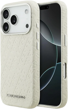 Etui Karl Lagerfeld FW Stamped Karl MagSafe do Apple iPhone 17 Pro Beige (KLHMP17LPGKLFOFE)