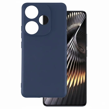 Чехол Fiji Full Soft Premium для Poco F6 противоударный бампер с микрофиброй Dark Blue
