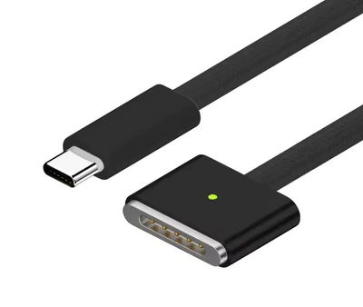 Кабель быстрой зарядки Type-C (PD) – MagSafe 3, магнитный адаптер, 140W Power Delivery, 2 м, черный
