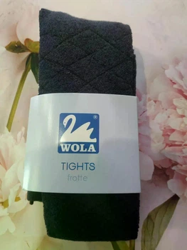 Утепленные махровые детские колготы для девочки Wola Premium махрой наверх Польша высокое качество износостойкие черные рост 150 ( 2918610817162)