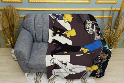 Плед iPuff «Симпсоны и Битлз. The Simpsons» Однослойный, 150х210 см