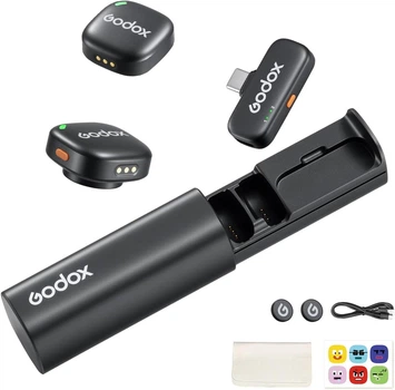Подвійна петличка Godox C01 Kit2 USB-C бездротовий мікрофон для TikTok, Reels та стрімів