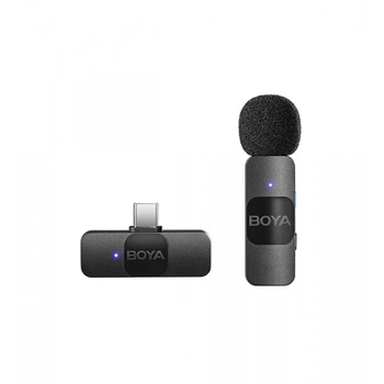 Профессиональный беспроводной микрофон BoyaBY-V10 петличка с адаптером Type-C