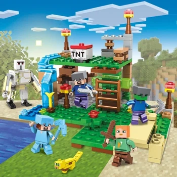Конструктор Minecraft SJ82007 Битва на скелі 231 деталей Майнкрафт MineWorld My World