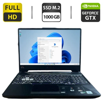 Игровой ноутбук Asus TUF Gaming F15 FX506LH / 15.6" (1920x1080) IPS / Intel Core i5-10300H (4 (8) ядра по 2.5 - 4.5 GHz) / 32 GB DDR4 / 1000 GB SSD / nVidia GeForce GTX 1650, 4 GB GDDR5, 128-bit / WebCam б/у