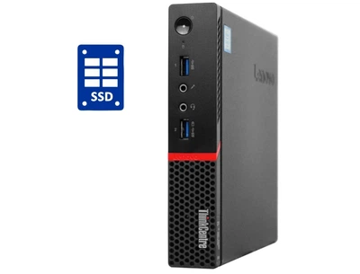 Неттоп Б-клас Lenovo ThinkCentre M700 Tiny USFF / Intel Core i3-6100T (2 (4) ядра по 3.2 GHz) / 4 GB DDR4 / 128 GB SSD M.2 / Intel HD Graphics 530 / Блок живлення в комплекті б/в