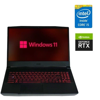 Игровой ноутбук MSI Katana GF66 11UE-883NEU / 15.6" (1920x1080) IPS / Intel Core i5-11400H (6 (12) ядер по 2.2 - 4.5 GHz) / 16 GB DDR4 / 512 GB SSD / nVidia GeForce RTX 3060, 6 GB GDDR6, 192-bit / WebCam б/у