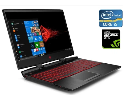 Ігровий ноутбук HP Omen 15-dc0019ur / 15.6" (1920x1080) IPS / Intel Core i5-8300H (4 (8) ядра по 2.3 - 4.0 GHz) / 8 GB DDR4 / 256 GB SSD / nVidia GeForce GTX 1050, 2 GB GDDR5, 128-bit / WebCam б/в