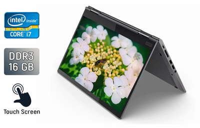 Ноутбук-трансформер Lenovo ThinkPad x1 Yoga 4 th / 14" (2560x1440) IPS Touch / Intel Core i7-10510U (4 (8) ядра по 1.8 - 4.9 GHz) / 16 GB DDR3 / 512 GB SSD / Intel UHD Graphics / WebCam / TouchID / Windows 10 б/у