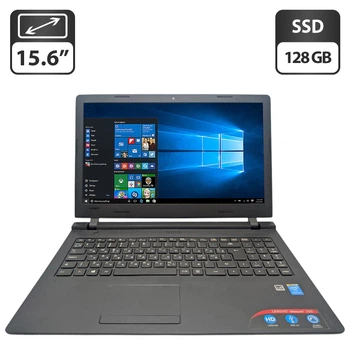 Ноутбук Lenovo IdeaPad 100-15IBY / 15.6" (1366x768) TN / Intel Pentium N3540 (4 ядра по 2.16 - 2.66 GHz) / 8 GB DDR3 / 128 GB SSD / Intel HD Graphics / WebCam / DVD-ROM б/у