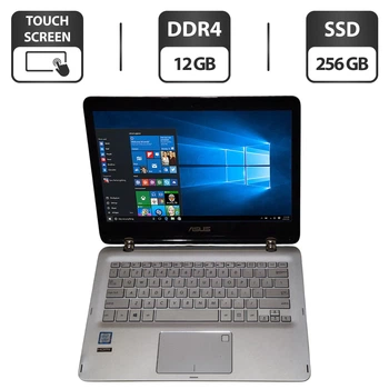 Ноутбук-трансформер Asus Q304UAK 2-in-1 / 13.3" (1920x1080) IPS Touch / Intel Core i5-7200U (2 (4) ядер по 2.5 - 3.1 GHz) / 12 GB DDR4 / 256 GB SSD / Intel HD Graphics 620 / WebCam б/в