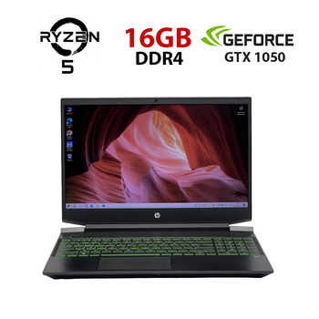 Игровой ноутбук Б-класс HP Pavilion Gaming 15-EC0013DX / 15.6" (1920x1080) IPS / AMD Ryzen 5 3550H (4 (8) ядер по 2.1 - 3.7 GHz) / 16 GB DDR4 / 480 GB SSD / nVidia GeForce GTX 1050, 3 GB GDDR5, 96-bit / WebCam б/у