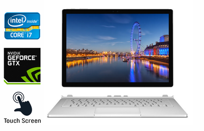Ноутбук-трансформер Б-класс Microsoft Surface Book 2 / 15" (3240x2160) IPS Touch / Intel Core i7-8650U (4 (8) ядра по 1.9 - 4.2 GHz) / 16 GB DDR3 / 512 GB SSD / nVidia GeForce GTX 1060, 6 GB GDDR5, 192-bit / USB Type-C б/у