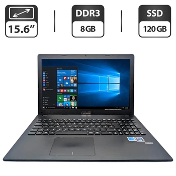 Ноутбук Asus F551M / 15.6" (1366x768) TN / Intel Pentium N3530 (4 ядра по 2.16 - 2.58 GHz) / 8 GB DDR3 / 120 GB SSD / Intel HD Graphics / WebCam / DVD-ROM б/у