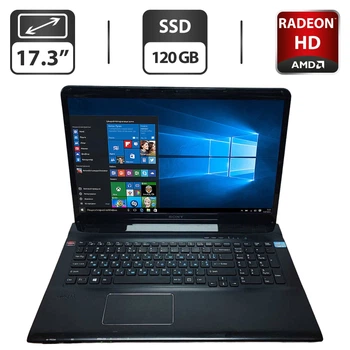 Ноутбук Sony VaIO SVE171E13M / 17.3" (1600x900) TN / Intel Core i5-3230M (2 (4) ядра по 2.6 - 3.2 GHz) / 8 GB DDR3 / 120 GB SSD / AMD Radeon HD 7510, 1 GB GDDR3, 128-bit / WebCam / VGA / АКБ NEW б/у