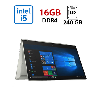 Ультрабук-трансформер HP EliteBook x360 830 G7 / 13.3" (1920x1080) IPS Touch / Intel Core i5-10310U (4 (8) ядра по 1.7 - 4.4 GHz) / 16 GB DDR4 / 240 GB SSD / Intel UHD Graphics / WebCam б/у