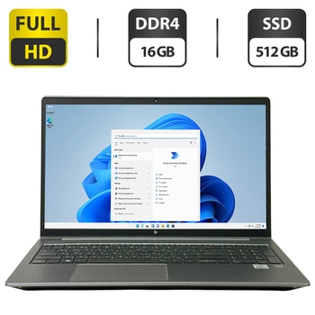 Мобильная рабочая станция Б-класс HP ZBook Power G7 / 15.6" (1920x1080) IPS / Intel Core i5-10300H (4 (8) ядра по 2.5 - 4.5 GHz) / 16 GB DDR4 / 512 GB SSD / Intel UHD Graphics / WebCam / Fingerprint / Windows 11 Pro б/у