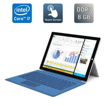Нетбук-трансформер Microsoft Surface Pro 3 / 12" (2160x1440) IPS Touch / Intel Core i7-4650U (2 (4) ядра по 1.7 - 3.3 GHz) / 8 GB DDR3 / 512 GB SSD / Intel HD Graphics 5000 / WebCam б/у