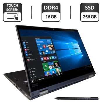 Ультрабук-трансформер Lenovo ThinkPad X13 Yoga Gen 1 / 13.3" (1920x1080) IPS Touch / Intel Core i5-10310U (4 (8) ядра по 1.7 - 4.4 GHz) / 16 GB DDR4 / 256 GB SSD / Intel UHD Graphics / WebCam / Windows 10 Pro б/у