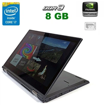 Ноутбук-трансформер Б-класс Lenovo ThinkPad S5 Yoga 15 / 15.6" (1920x1080) IPS Touch / Intel Core i7-5500U (2 (4) ядра по 2.4 - 3.0 GHz) / 8 GB DDR3 / 256 GB SSD + 500 GB HDD / nVidia GeForce 840M, 2 GB DDR3, 64-bit б/у