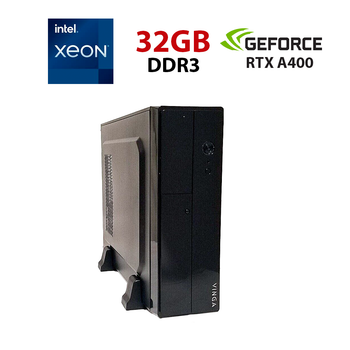 Рабочая станция Vinga CS313B SFF / Intel Xeon E5-2695 v2 (12 (24) ядер 2,4 - 3,2 ГГц) / 32 ГБ DDR3 / 240 ГБ SSD / nVidia RTX A400, 4 ГБ GDDR6, 64-бит / Win 10 Pro б/у