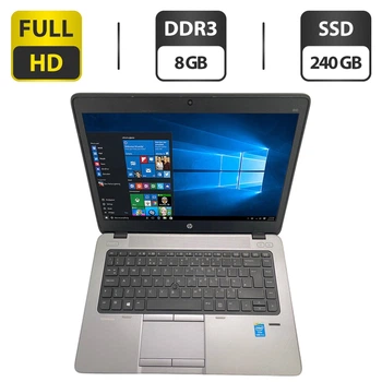 Ноутбук HP EliteBook 840 G1 / 14" (1920x1080) IPS / Intel Core i7-4600U (2 (4) ядра по 2.1 - 3.3 GHz) / 8 GB DDR3 / 240 GB SSD / Intel HD Graphics 4400 / WebCam б/у