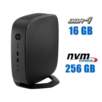 Неттоп HP t740 Thin Client USFF / AMD Ryzen V1756B (4 (8) ядра по 3.25 - 3.6 GHz) (аналог i7-7700T) / 16 GB DDR4 / 256 GB SSD M.2 / AMD Radeon RX Vega 8 Graphics / Win 10 Pro б/у