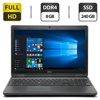 Ноутбук Dell Latitude 5580 / 15.6" (1920x1080) TN / Intel Core i5-6300U (2 (4) ядра по 2.4 - 3.0 GHz) / 8 GB DDR4 / 240 GB SSD / Intel HD Graphics 520 / WebCam б/у