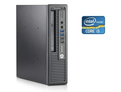 Неттоп Б-класс HP EliteDesk 800 G1 USFF / Intel Core i5-4570S (4 ядра по 2.9 - 3.6 GHz) / 4 GB DDR3 / 60 GB SSD / Intel HD Graphics 4600 / DVD-ROM б/у