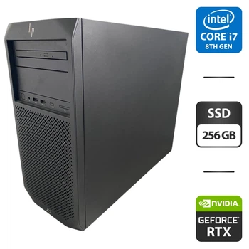 Рабочая станция HP Z2 G4 Workstation Tower / Intel Core i7-8700 (6 (12) ядер по 3,2 - 4,6 ГГц) / 16 ГБ DDR4 / 256 ГБ SSD / nVidia GeForce RTX 2060, 6 ГБ GDDR6, 192-бит / DVD-ROM б/у