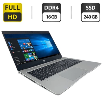 Ноутбук HP ProBook 445 G7 / 14" (1920x1080) IPS / AMD Ryzen 5 4500U (6 ядер по 2.3 - 4.0 GHz) / 16 GB DDR4 / 240 GB SSD / AMD Radeon Graphics / WebCam б/у