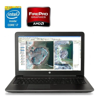 Мобільна робоча станція HP ZBook 15 G3 / 15.6" (1920x1080) TN / Intel Core i7-6700HQ (4 (8) ядра по 2.6 - 3.5 GHz) / 16 GB DDR4 / 512 GB SSD M.2 / AMD FirePro W5170M, 2 GB GDDR5, 128-bit / WebCam / Win 10 Pro б/в