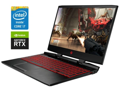 Ігровий ноутбук HP Omen 15-dc1079wm / 15.6" (1920x1080) IPS / Intel Core i7-9750H (6 (12) ядер по 2.6 - 4.5 GHz) / 16 GB DDR4 / 512 GB SSD / nVidia GeForce RTX 2070 Max-Q, 8 GB GDDR6, 256-bit / WebCam б/в