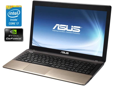 Ноутбук Б-клас Asus K55VD / 15.6" (1366x768) TN / Intel Core i7-3630QM (4 (8) ядра по 2.4 - 3.4 GHz) / 16 GB DDR3 / 512 GB SSD / nVidia GeForce 610M, 2 GB DDR3, 64-bit / WebCam / Win 10 Home б/в
