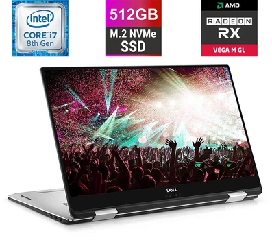Игровой ультрабук-трансформер Dell XPS 15 9575 / 15.6" (1920x1080) IPS Touch / Intel Core i7-8705G (4 (8) ядра по 3.1 - 4.1 GHz) / 16 GB DDR4 / 512 GB SSD M.2 / AMD Radeon RX Vega M GL, 4 GB HBM2, 256-bit / WebCam б/у