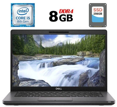 Ультрабук Б-класс Dell Latitude 5400 / 14" (1920x1080) IPS / Intel Core i5-8265U (4 (8) ядра по 1.6 - 3.9 GHz) / 8 GB DDR4 / 256 GB SSD / Intel UHD Graphics 620 / WebCam / USB 3.1 / HDMI / Windows 10 б/у